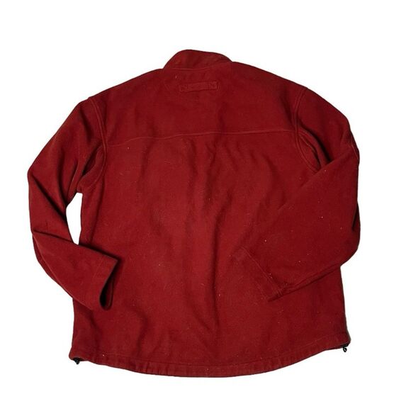DULUTH TRADING CO Heavyweight Fleece Jacket Maroon Full Zip Mens Large - Picture 4 of 8